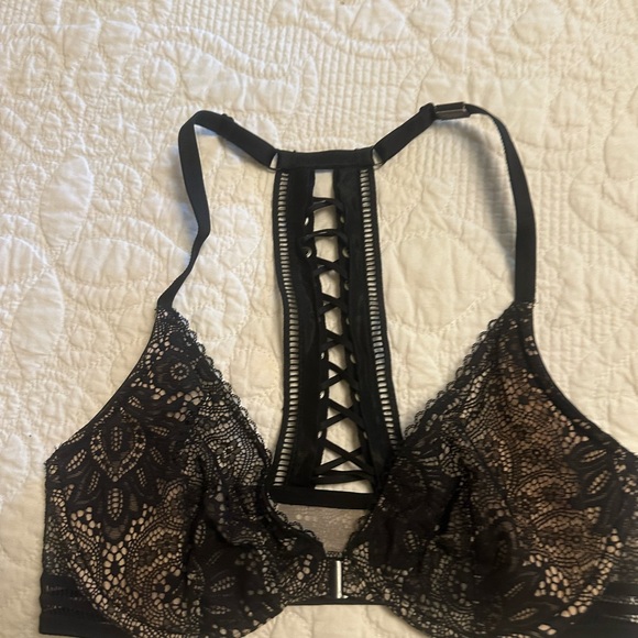 New NWT Very wicked Sexy unlined plunge 34D grommet racerback front clasp close - Picture 6 of 7